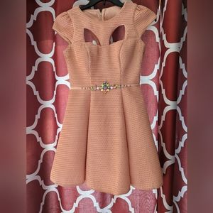Peach Mac Duggal cocktail dress size 4